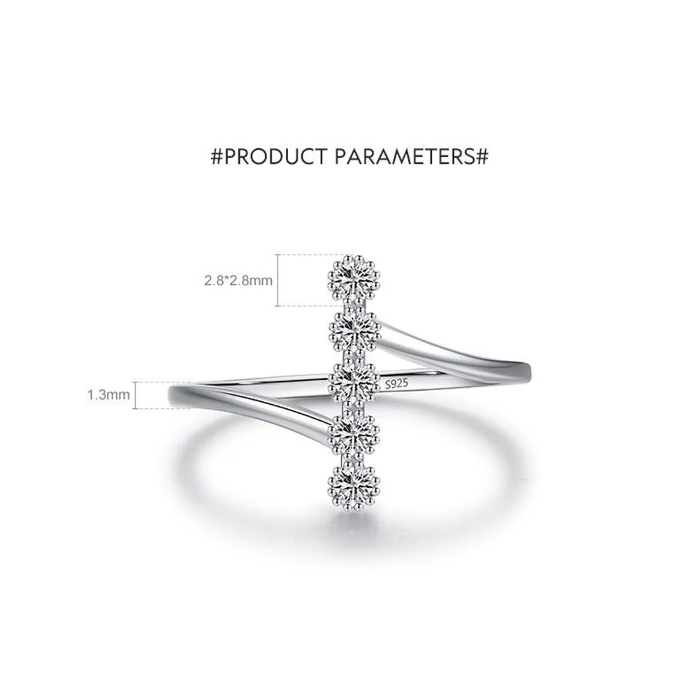 NEW Women's Bezel Set Simulated Diamond Platinum-Plated S925 Band‎ Ring, Size 7